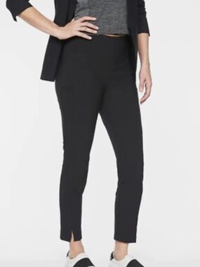 Athleta Black Wander Slim Ankle Pants ~ Pockets Activewear Travel